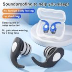 1 Pair Silicone Soundproof Ear Plugs Noise Insulation Soft