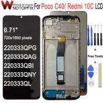 6.71" Xiaomi POCO C40 LCD 220333QPG Display Touch Screen Digitizer Assembly