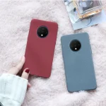 OnePlus 7T Case Soft Matte Silicone Slim Protective Back Cover Case one