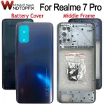 6.4'' Realme 7 Pro Battery Cover Rear Housing Glass Case Replacement