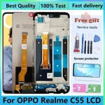Original LCD OPPO Realme C55 Full With Frame RMX3710