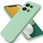 Infinix Note 30 Pro Silicone Phone Case with Silicone Lanyard, Slim Thin Soft Shockproof Cover, Green
