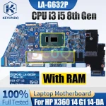 LA-G632P HP X360 14 G1 14-DA Notebook Mainboard i3-8130U i5-8250U i5-8350U