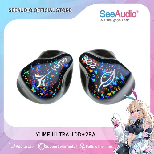 Seeaudio Yume Ultra 1DD+2BA In-Ear Monitors IEM Earphones Earbuds 2pin -  BornilShop