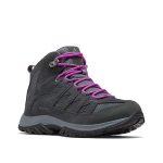 Columbia Womens Grey Crestwood Mid Waterproof Hiking-Trekking Shoes