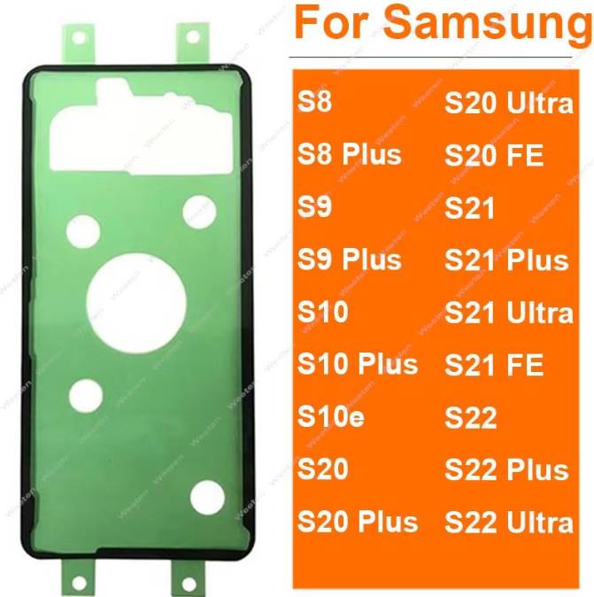 Back Battery Sticker Adhesive For Samsung Galaxy S8 S9 S10 S10e S20 S21 S22 Plus Ultra Fe Waterproof Housing Cover Glue Tape