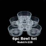 6 Piece Ice Cream Cup Set, Glass Firni