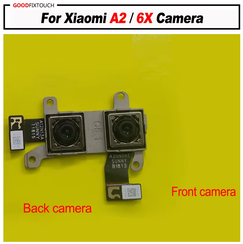 Original For XiaoMi Mi A2 MIA2 Back Rear Camera with front small camera Module Replacement For XiaoMi 6X Camera