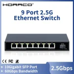 HORACO 2.5GbE Managed Switch 8 Port 2.5GBASE-T Network Switcher 10G