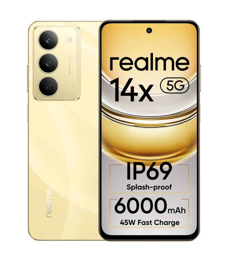 realme 14x 5G (Golden Glow, 128 GB) (6 GB RAM) -used-mobile-photo-bangladesh-buy-sale-exchange-shop