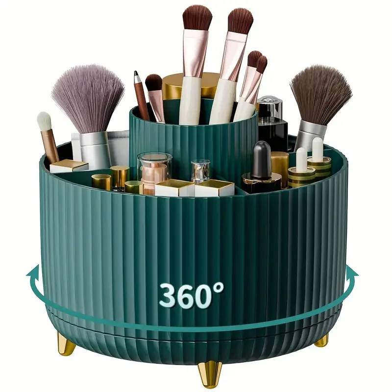 5 Slot Makeup Brushes Holder 360° Rotating Organizer Multi-Functional Desk-used-mobile-photo-bangladesh-buy-sale-exchange-shop