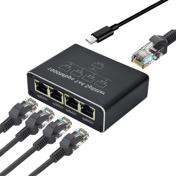 Gigabit Ethernet Splitter 1 to 2/3/4 1000Mbps RJ45 LAN Internet Splitter-used-mobile-photo-bangladesh-buy-sale-exchange-shop