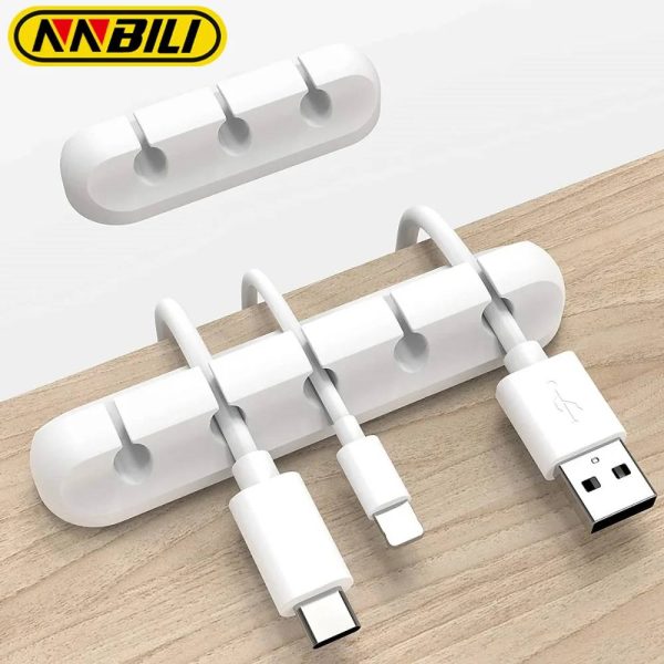 NNBILI Cable Holder Clips Cable Organizer Silicone USB Cable Winder-used-mobile-photo-bangladesh-buy-sale-exchange-shop