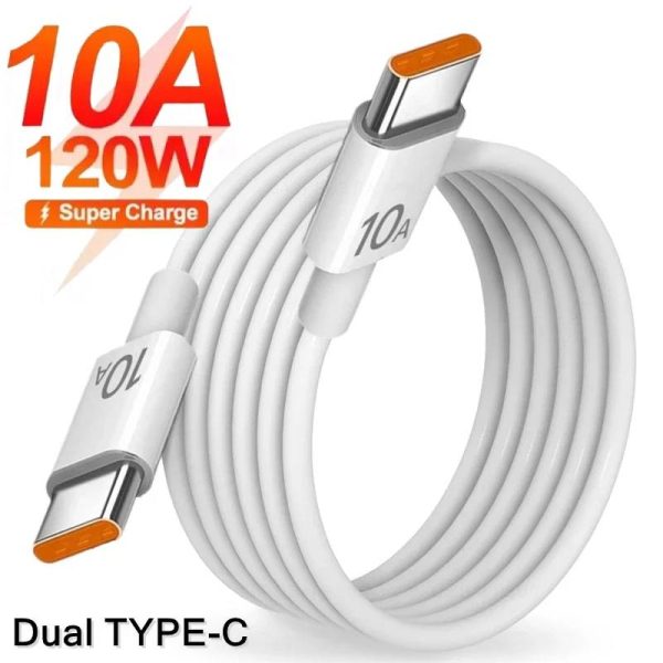 Universal 120W 10A Fast Charger PD Dual USB C To Type C Quick Charging Cable-used-mobile-photo-bangladesh-buy-sale-exchange-shop