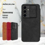 Samsung Galaxy S24 FE Case Nillkin Qin Pro Flip Leather Case Ultra-Thin Slide Camera