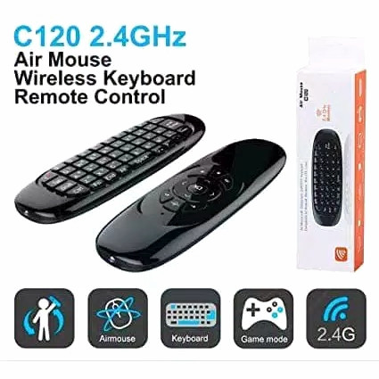 48035952c79abe911717ecddfa927bec C120 Fly Air Mouse Remote Wireless Keyboard 2.4GHz Connection G64 Rechargeable Keyboard Mouse for Android TV Box/PC - Image 1