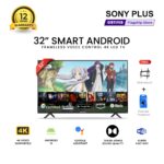 Sony Plus 32 inch Frameless Voice Control Smart Android LED TV Full HD 4K Supported Television