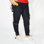 6 Pocket Black Mobile Pant For Men