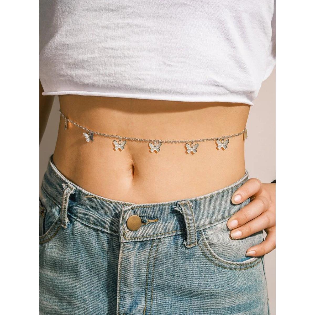 9d52bcfcbe57cc34d14c1097a8b55449 1 pis Stylish fashionable butterfly komorer bicha bally chain - Image 1