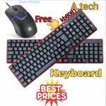 A.TECH Standard Keyboard with bangla KB8801 (usb) Free Mouse HP-M100