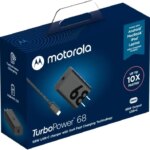 Motorola 68W USB-C Charger with GanFast Technology Motorola Universal Charger PD Motorola Turbo-Power 68W USB-C Wall Charger