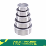 Stainless Steel Food Box 5 Pieces With Food Grade Plastic