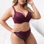Sexy Lace Push up Bra and Panty Set Women Floral