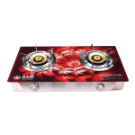 Gazi GST 2020C Tempered Glass Dubble Burner Gas Stove