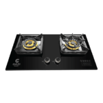 Gazi GH 8203M Petaloid Brass Ceramic Marble Double Burner Cap Gas