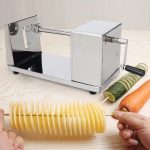 Manual Twist Potatoes Tower Slicer Chips Machine Spiral Spring Potato