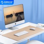 Large Leather Pink Color Laptop and Computer Mousepad and Table