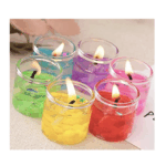 Jelly candles multi colours happy birthday 6 pieces