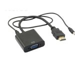 HDMI to VGA Adapter Converter with Sound Cable **BLACK OR
