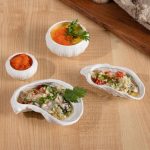 Japanese Cuisine Ceramic Oyster Plate Irregular Creative Storage Dish Reusable