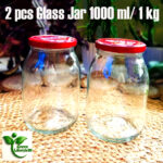 Glass Jar Storage with Cap (1000ml  1kg) Glass Jar