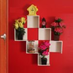 L shape Wall Shelf Self Adhesive Punch Free Wall Decor