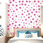 Set of 66 Flower Wall Stickers Home Decorating Sticker for