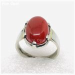 Natural Akik Ring Agate Ring (Carnelian)  Metal Stainless Steel