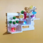 Wall Mounted 3 Layer Stair Rack Punch Free Wall Hanging