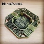 Metallic square ashtray portable cigar ash tray