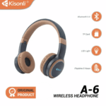 KISONLI A6 Bluetooth Gaming Headset With Colorful Light And Mega