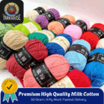 Milk Cotton Yarn 50g â€“ Soft Crochet & Knitting Yarn