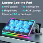 Laptop Cooling Pad 13 Fans 6 Gear Laptop Cooler 8