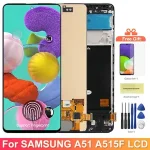 AMOLED A51 Display Screen With Fingerprint Samsung Galaxy A51 A515 A515F Lcd Display Touch Screen Digitizer Replacement Bangladesh (New)