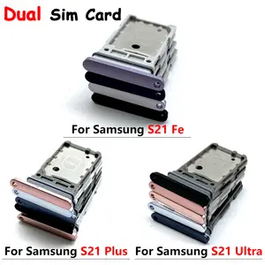 A404a7f55726c4cb4a42c019cf3c8ffe0K_300x300q75 Dual Card Sim Tray Holder Samsung S21 Fe / S21 Ultra / S21 Plus SIM Card Tray Slot Holder Adapter Socket Replacement Parts Bangladesh (New) - Image 1