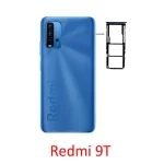 Phone SIM SD Card Trays Xiaomi Redmi 9T BackShell Chip Card Slot Holder Drawer Part Black Blue Redmi 9T With Tool Bangladesh (New)