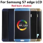 Super S7edge AMOLED LCD SAMSUNG s7 edge G935A G935U G935F LCD Touch Screen Digitizer Display with Red burn Bangladesh (New)