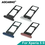 Aocarmo Sony Xperia 5 II X5ii XQ AS52 AS62 AS72 SO 52A SOG02 Dual SIM Card Holder Sim Tray Slot With Dust Plug Cover Bangladesh (New)