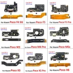 USB Charger Charging Board Dock Port Connector Main Flex Cable Xiaomi Poco F1 F2 F3 F4 F5 X3 X4 X5 X6 M3 M4 M5s Pro 4G 5G Bangladesh (New)