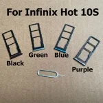 Infinix Hot 10S SIM Card Tray Slot Holder SD Card Socket Connector Repair Parts Bangladesh (New)